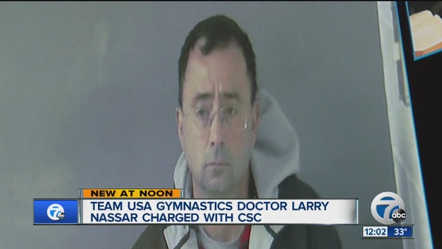 USA Gymnastics doctor Larry Nassar arraigned on sex assault charges ...