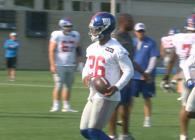 Giants' Barkley misses practice, Lions' Glasgow leaves it
